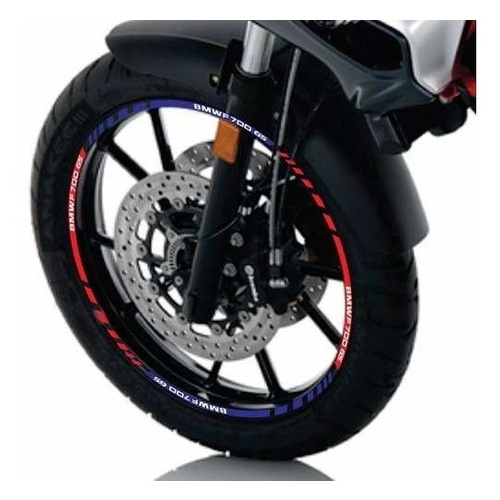 Friso Adesivo Refletivo Tricolor Roda Moto Bmw F 700 Gs F700