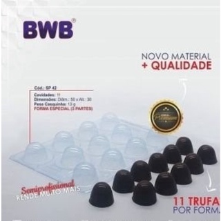 Forma 03 Partes Para Chocolate Trufa Grande 60g BWB 3502 / SP 42