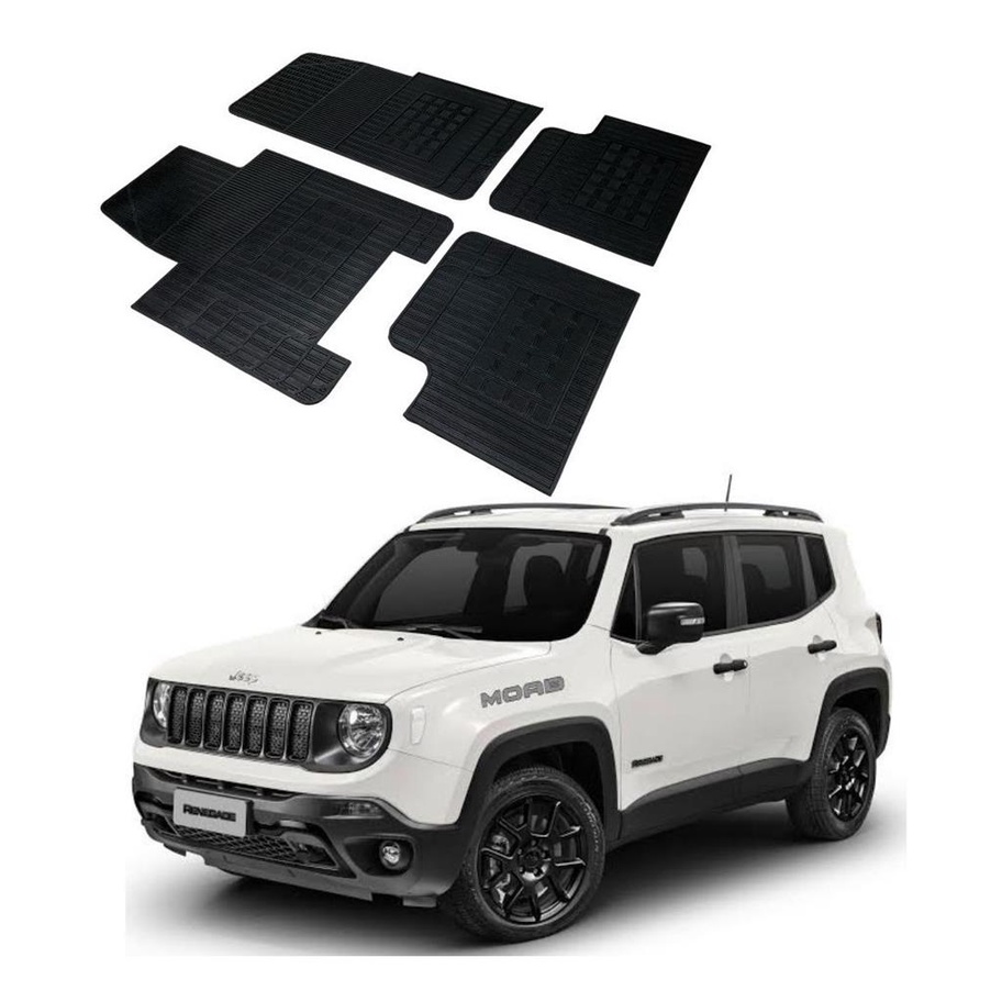Jogo 4 Pecas Tapete Automotivo Especifico Jeep Renegade 100% Borracha Borcol