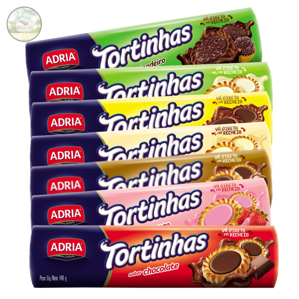Biscoito Tortinhas ADRIA 140g - 7 Sabores