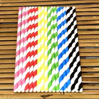 120 Canudos de Papel Listrados Coloridos Para Topo de Bolo em Oferta na Shopee