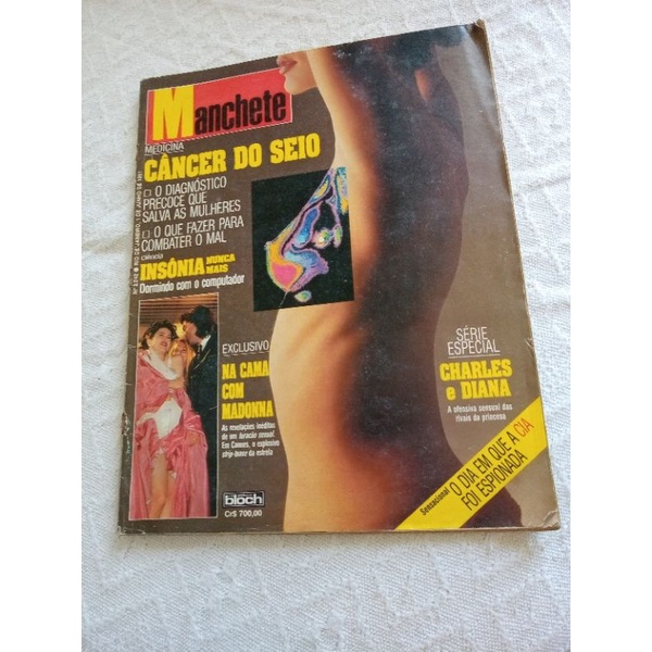 revista Manchete Madonna Beto Simas miss universo Henrique VIII Cia lady Diana Collor