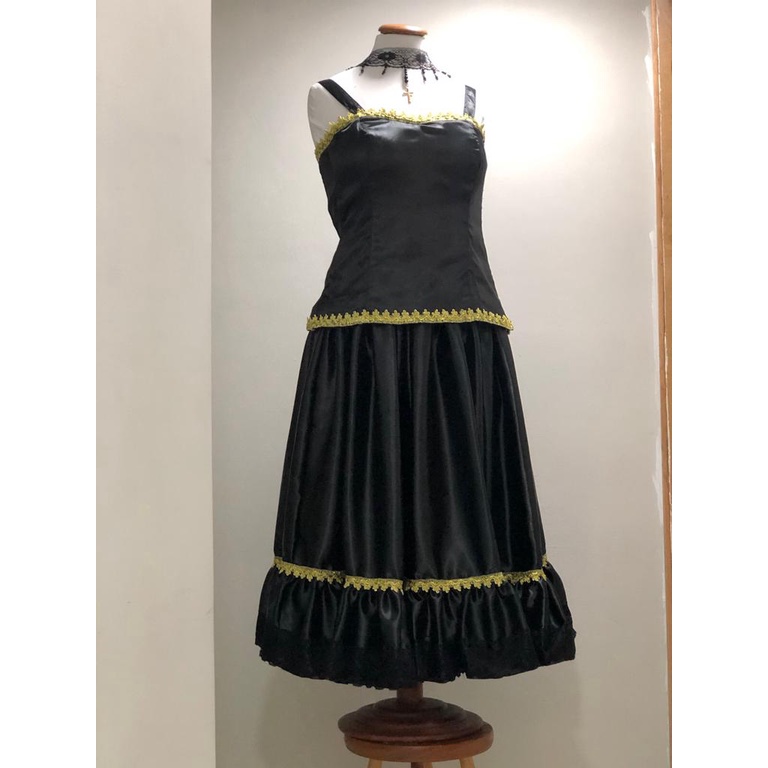 CONJUNTO SAIA E BLUSA COM GARGANTILHA POMBAGIRA/PADILHA/CIGANA UMBANDA