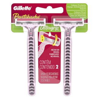 Aparelho de Depilar Feminino Gillette Prestobarba Ultragrip com 2 ...