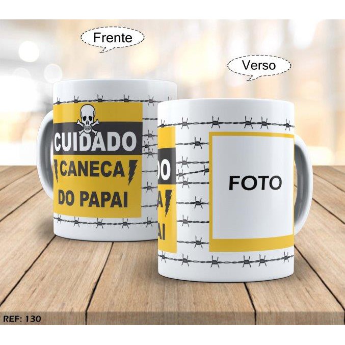 caneca personalizada para presente com foto cuidado caneca do papai para aniversário dia dos pais
