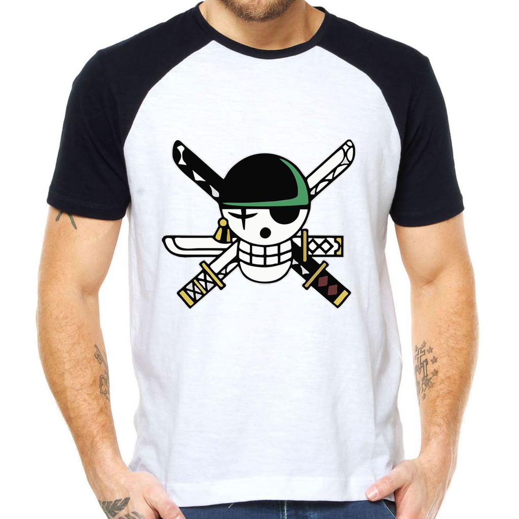 Camiseta One Piece Simbolo Roronoa Zoro Manga Anime Adulto E Infantil Unissex Shopee Brasil