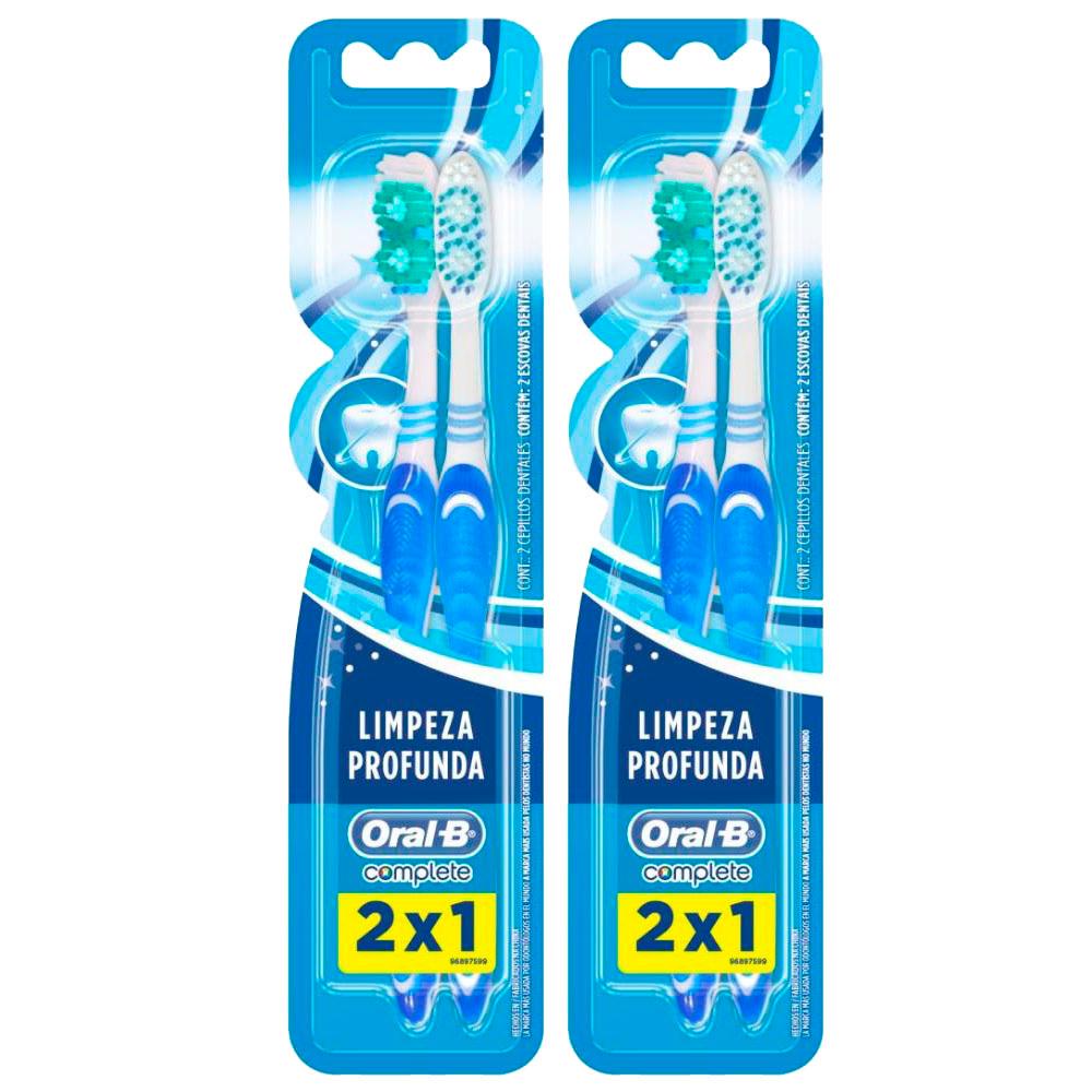 Kit 2 Escova Dental Oral-b Complete 40 Leve 2 Pague 1 em Oferta na Shopee