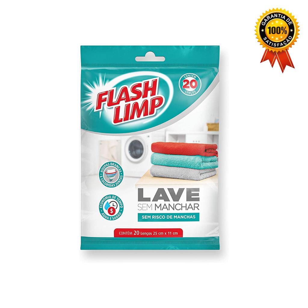 Panos Lave Sem Manchar 20 Pecas SAN7764 Flash Limp - Home & Living