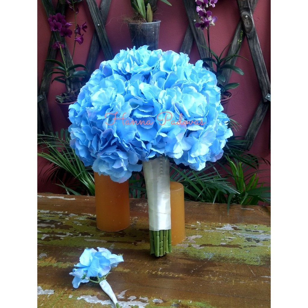 Flores artificiais Hortênsias buque de noiva artificial de casamento |  Shopee Brasil