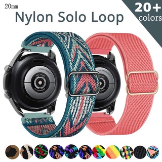 Pulseira Nylon Colorida 20mm 22mm Para Relógio samsung Galaxy watch 5 /4 /3/4 Clássico/5 pro/44mm 40mm 42mm 46mm 45mm/Ativo 2/S4/S3/S2 para huawei 42mm/46mm/3 Amazfit