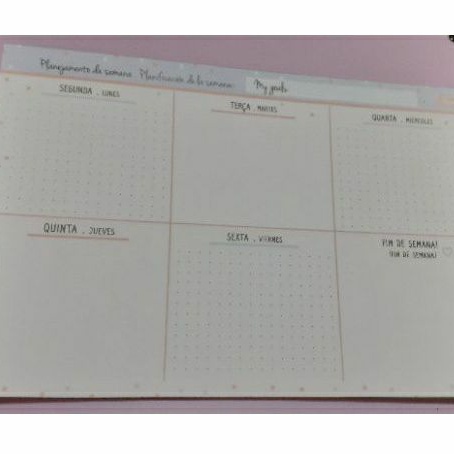 Planner De Mesa Semanal Shopee Brasil