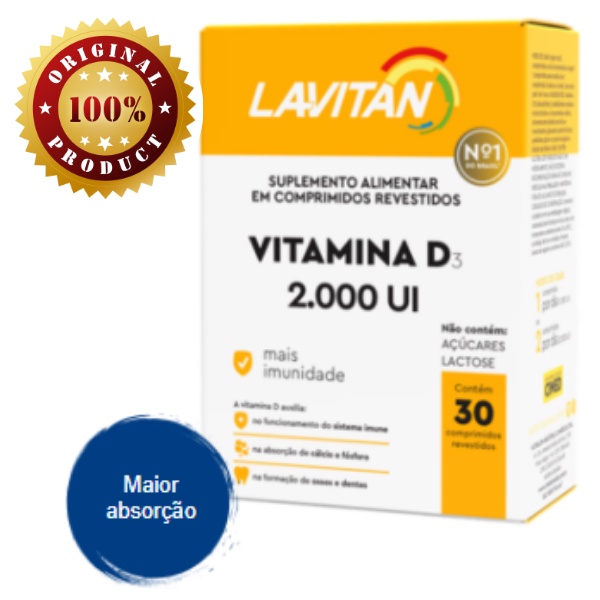 Lavitan Vitamina D 2.000ui Comp Rev X 30 | Mais Imunidade