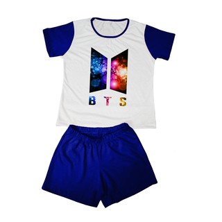 Pijama curto feminino BTS kpop personalizado
