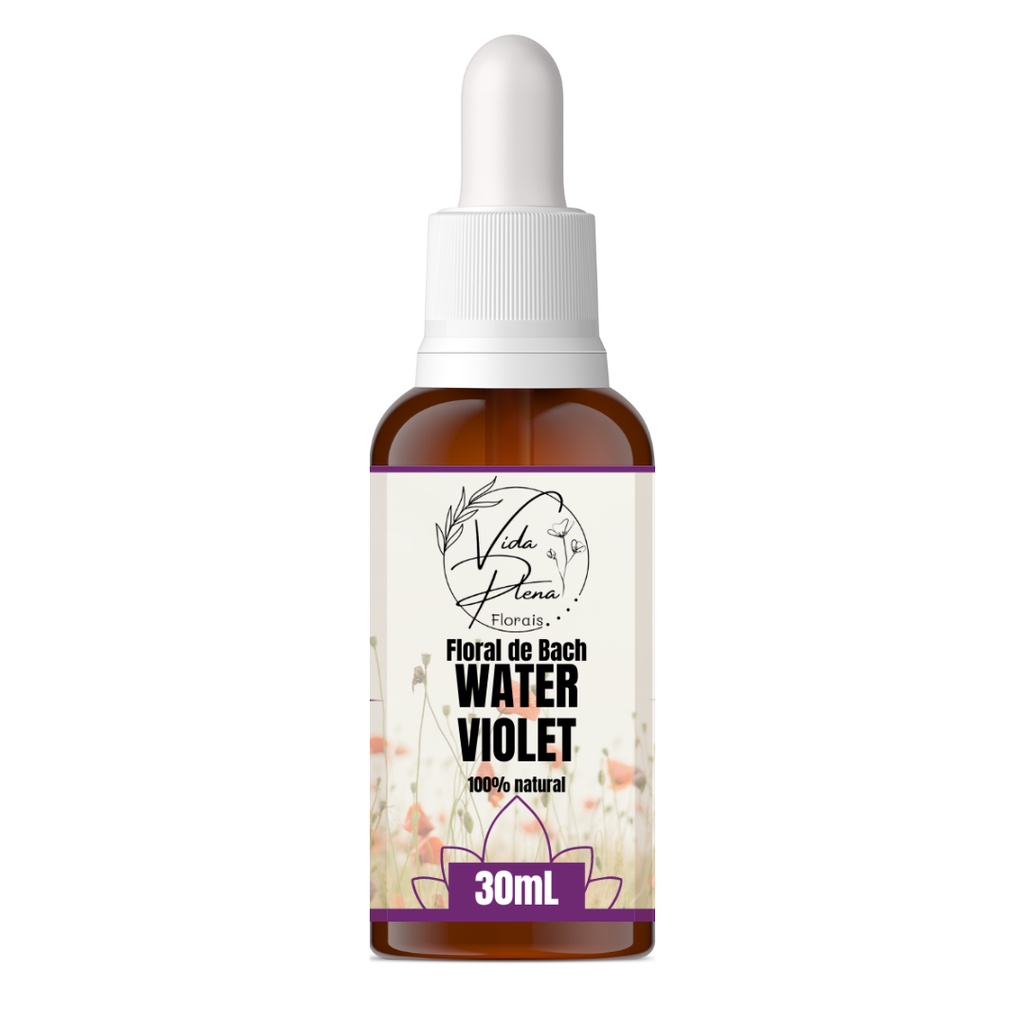 Floral de Bach Water Violet 30ml - Vida Plena Florais, 100% natural, vegano