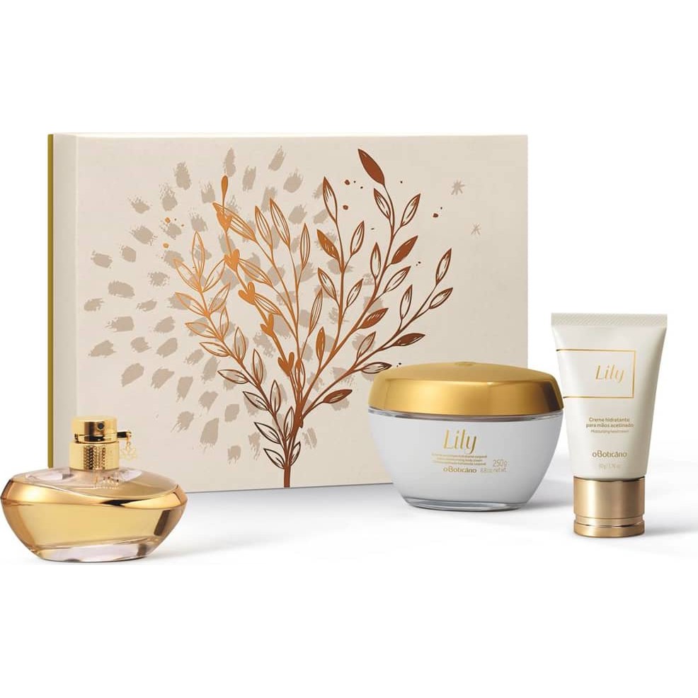 Kit Lily: Eau de Parfum 75ml + Creme Acetinado Desodorante Hidratante ...