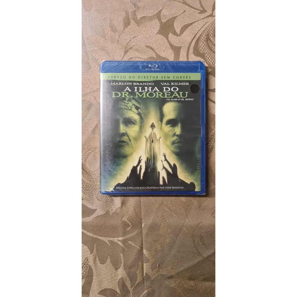 A Ilha do Dr. Moreau (Blu-ray Lacrado) + A ilha do Dr. Moreau de 1977 (DVD Importado/Lacrado) - RARÍSSIMOS!!!!!