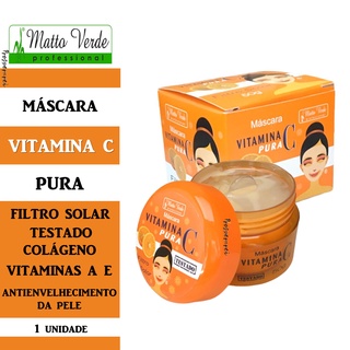 Matto verde Máscara Vitamina C Pura Vitaminas A e E 50g - Pote