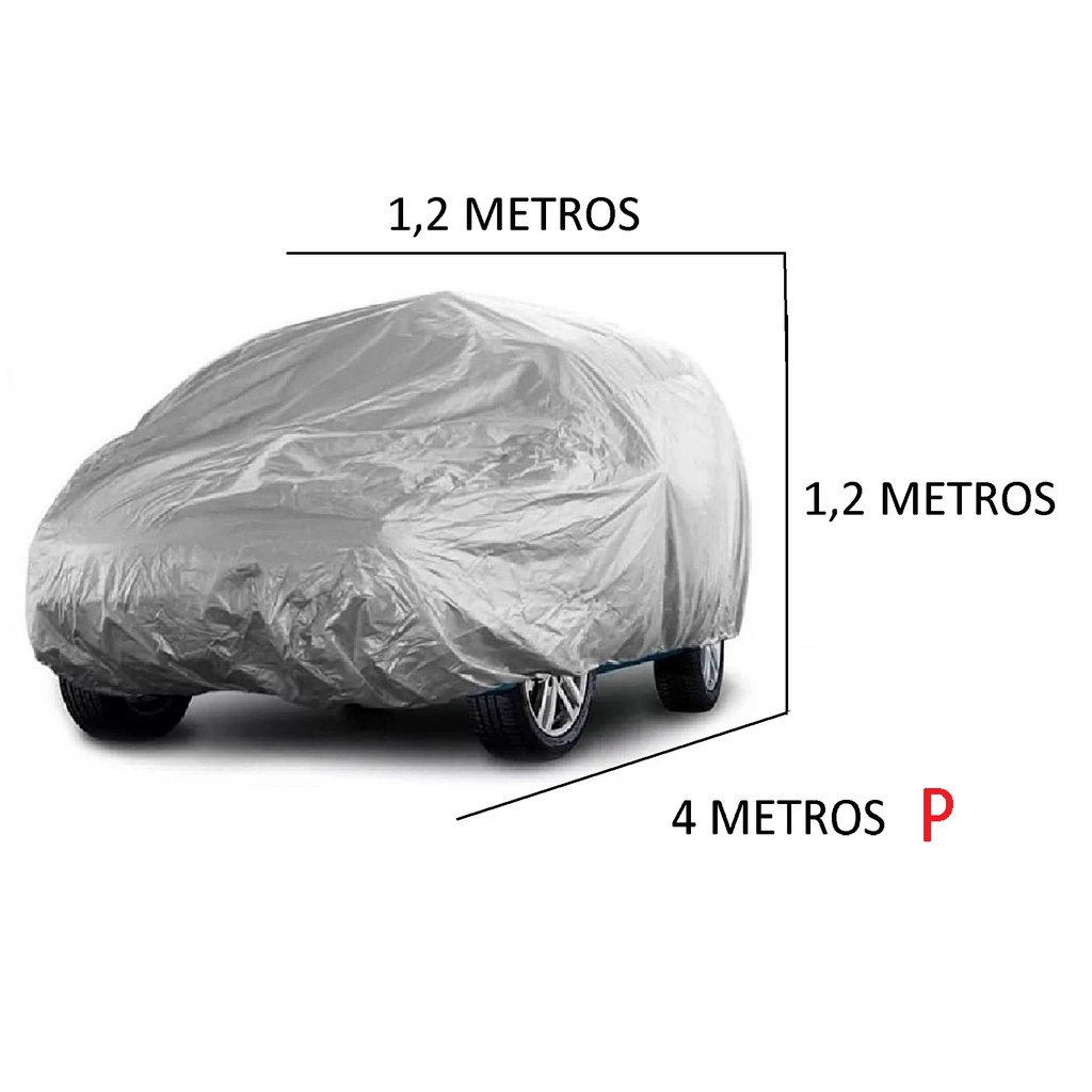 Capa Cobri Proteção Pintura Chuva Acida Granizo Uv Com Forro Sujeira Poeira Carro Teto Lataria Gol Voyage Tamanho P M G