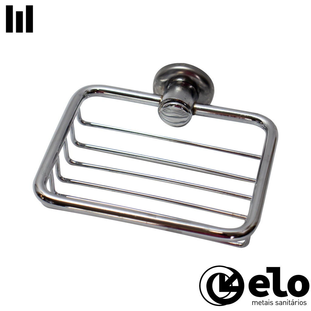 Saboneteira De Parede - Versão Luxo - Aço cromado - Alta resistência