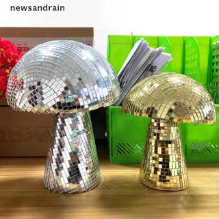 newsandrain Disco Ball Mushroom Shape Mirror Decoration Outdoor Healing Encanto Decoration [hot]