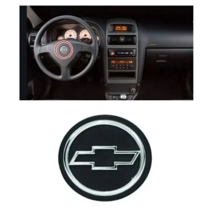 emblema do volante botão buzina linha Chevrolet Corsa Zafira e Astra ano 2001 a 2011