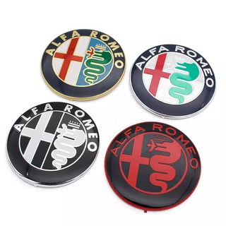 Emblemas Alfa Romeo Capo Porta Malas 74mm Aluminio Logotipo Frente 156 145 165