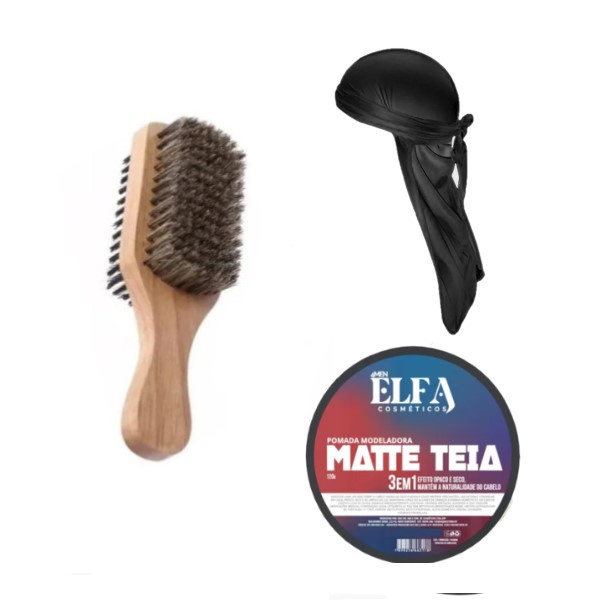 Kit Waves, Durag, Pomada e Escova 360waves Hip Hop EUA. - Escorrega o Preço
