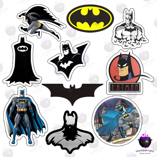 Adesivos Batman - Kit com 10 adesivos - DC | Shopee Brasil