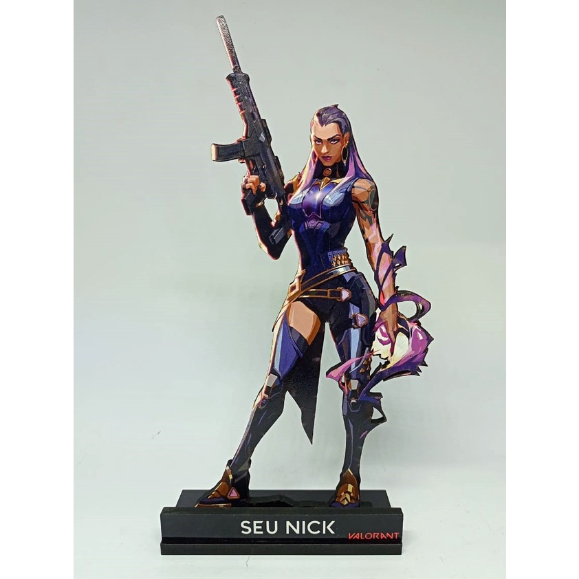 Personagem Reyna Valorant com ou sem nick MDF 22cm | Shopee Brasil