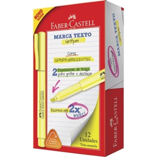 Caneta Marca Texto Grifpen Amarela - Faber-Castell em Oferta na Shopee