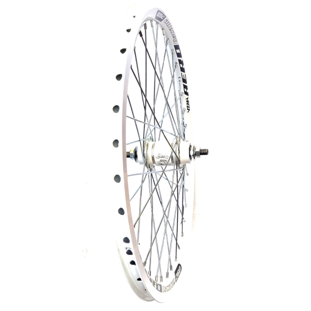 1 Roda Dianteiro Bike Aro 26 Aero Folha Dupla Cubo Rolamento