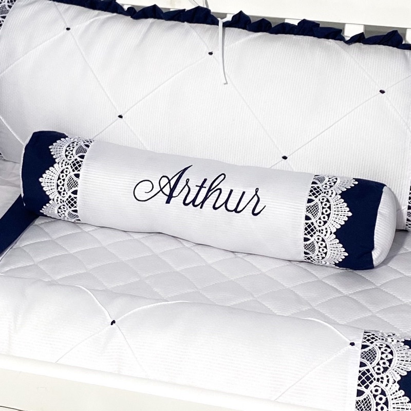 Almofada Rolinho para Berço Personalizada Baby Mania