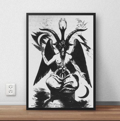 Quadro/poster Decorativo Ocultismo Misticismo Baphomet P402