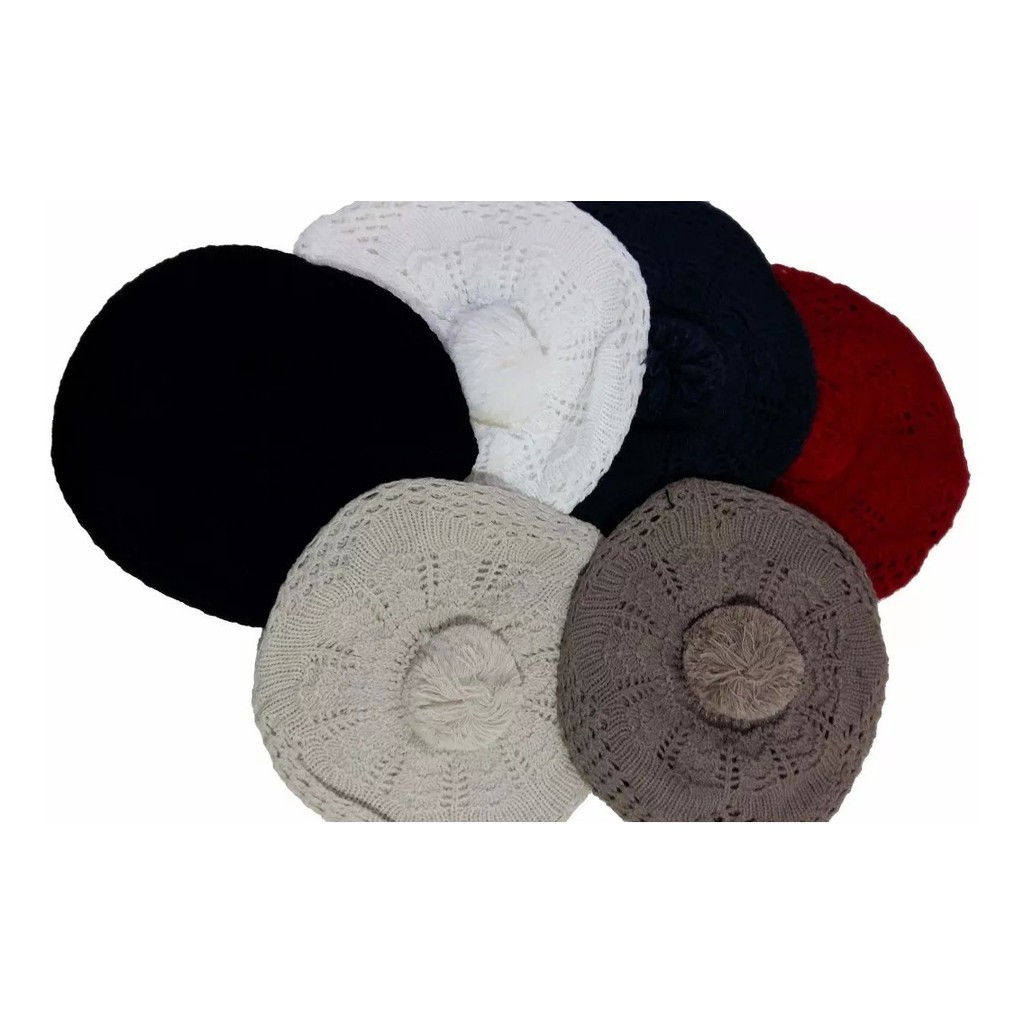 Boina Feminina De Trico Pronto Entrega Top Qualidade ESTILO FRANCESA em Oferta na Shopee