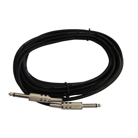 Cabo P10 + P10 Mono 5m Para  Caixa profissional Guitarra Baixo Teclado Violão - 2557 em Oferta na Shopee