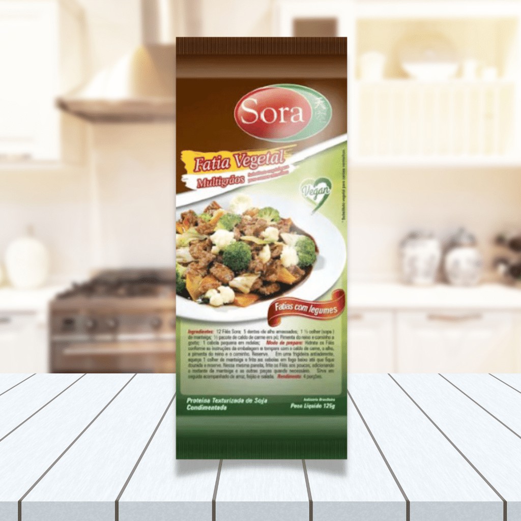 Sora Fatias Carne Vegetal Texturizada Carne Vermelha 125g