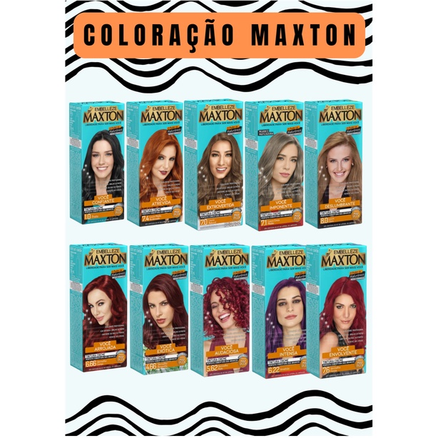 Tinta de Cabelo Maxton Confira os Tons Disponiveis | Shopee Brasil