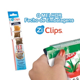 Prendedor Embalagem Fecho Ziclips Veda Alimentos 4pçs em Oferta na Shopee