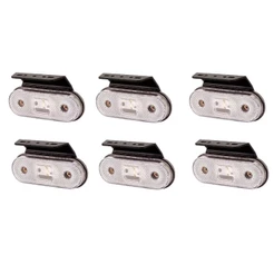 Lanterna Lateral Led Caminhão Carreta Baú C/ Sup (06 Unid) Cristal