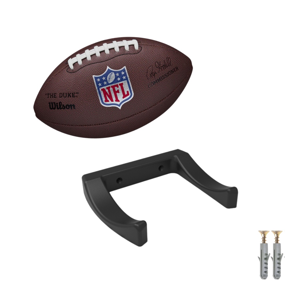 Suporte De Parede Para Bola De Futebol Americano Preto