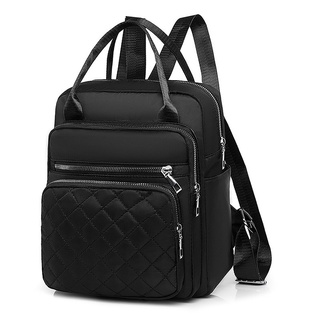 Bolsa Mochila de Nylon Impermeável Moda Feminina Bolsa de Ombro Simples Bolsa Casual Bolsa