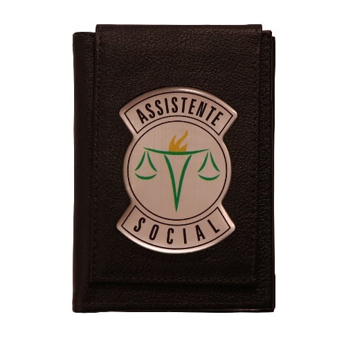 Carteira de Assistente Social com brasão em Resina | Shopee Brasil