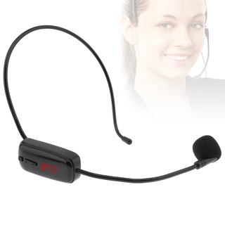 Headset sem fio com microfone fm universal, fone de ouvido, megafone, rádio, microfone para alto-falante/guia ensino, reuniões, palestras