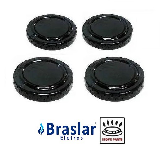 Kit Espalhador Tampa Fogão Braslar 4 bocas - 2 pequenas e 2 grandes