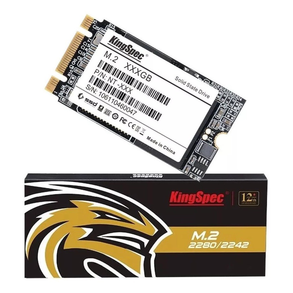 M2 Sata Kingspec 128 GB, 256 GB e 512 GB, tamanho 2242, até 550mb/s, para Computador e Notebook