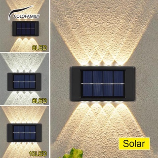 10LED Luminária Solar Parede Led Lampada Decoração Energia Solar Luz Impermeável Iluminação Externa Arandela Solar