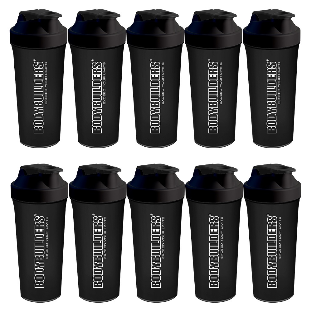 Kit 10x Coqueteleira 600ml - Shakeira Para Academia - Bodybuilders