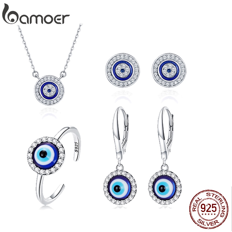 Brinco Bamoer S925 Colar E Anel Para Mulheres Jóias Presente - Fashion Accessories