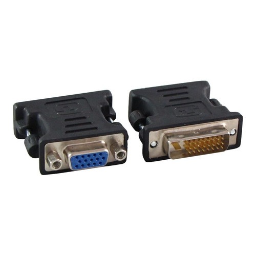 Adaptador DVI-D Dual Link Digital (24+1) Macho x VGA Fêmea. Sistema digital somente. Conectores: VGA (DB15) 15 Pinos Fêmea + DVI-D Dual Link 24+1 Pinos Macho.