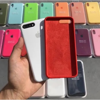 Case Capa Capinha Silicone iPhone Com Logo Apple IPhone 6 6S Plus 7 8 Se 2020 7 Plus 8 Plus